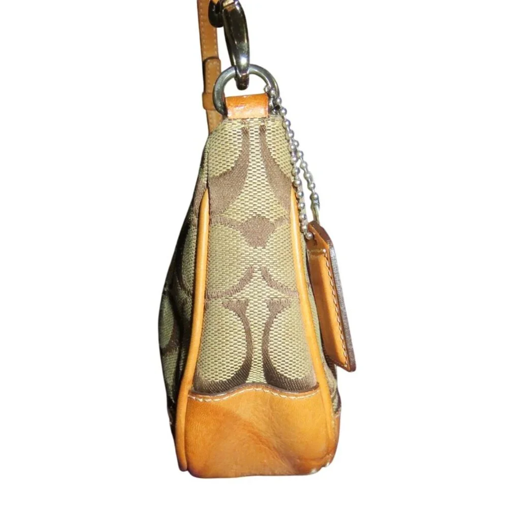 Coach 2004 Hampton Demi Baguette Bag in Signature C Canvas & Vachetta Leather